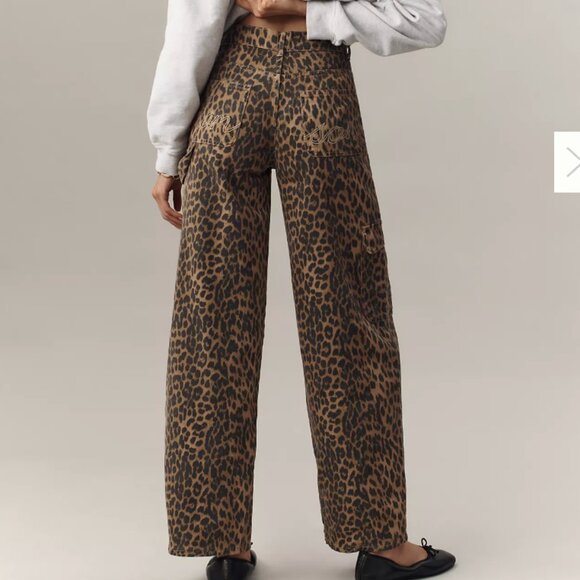 Damson Madder Dion Leopard Cargo Jean - Picture 2 of 10